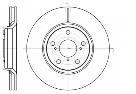 Купить Тормозной диск Toyota Avensis, Auris, Corolla, Verso ROADHOUSE 61121.10 (фото1) подбор по VIN коду, цена 1957 грн.