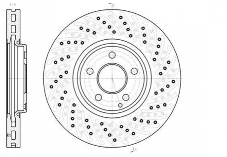 Тормозной диск Mercedes W220, W211, S211 ROADHOUSE 61123.10