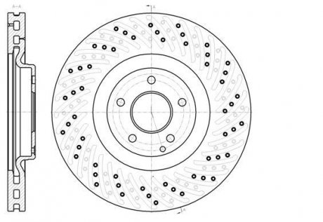 Гальмівний диск Mercedes CLK-Class, S203, W203 ROADHOUSE 61124.10