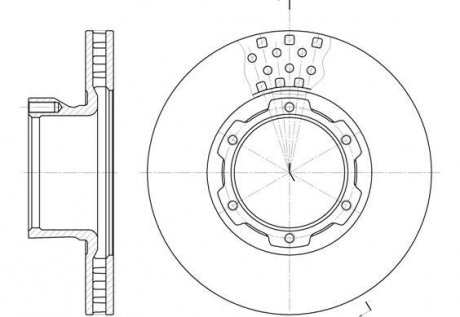 Тормозной диск Mercedes T1/T2, Opel Vivaro ROADHOUSE 61177.10