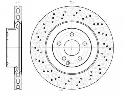 Тормозной диск Mercedes W221, C216, W211, S211 ROADHOUSE 61186.10