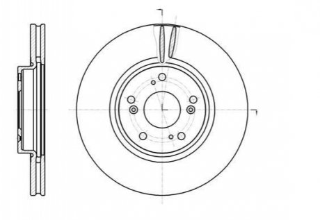 Купить Тормозной диск Honda Accord, CR-V ROADHOUSE 61218.10 (фото1) подбор по VIN коду, цена 2464 грн.