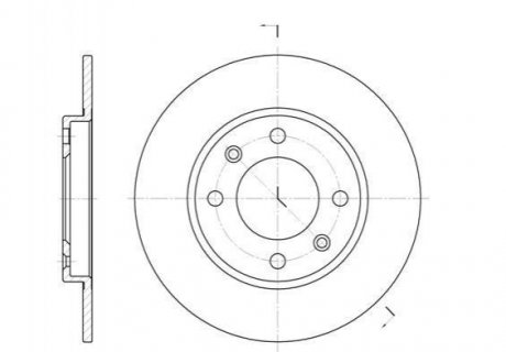 Тормозной диск Peugeot 306, Citroen Xsara, Peugeot 206, 207 ROADHOUSE 6128.00