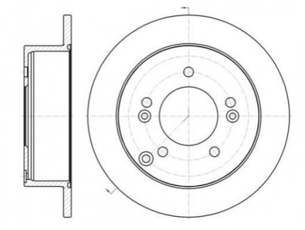 Купить Тормозной диск Hyundai Sonata, KIA Sportage, Magentis, Hyundai Tucson ROADHOUSE 61399.00 (фото1) подбор по VIN коду, цена 1884 грн.