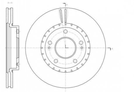 Тормозной диск Hyundai Veloster, KIA Ceed, Sorento, Hyundai Elantra, KIA Pro Ceed ROADHOUSE 61434.10