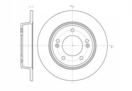 Тормозной диск Hyundai I30, Veloster, Elantra, KIA Ceed, Pro Ceed, Soul, Hyundai Creta ROADHOUSE 61435.00