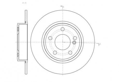 Тормозной диск Mercedes W246, CLA-Class, W176 ROADHOUSE 61465.00