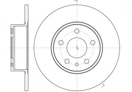 Купити Гальмівний диск Lancia Delta, Fiat Croma, Lancia Thema, Alfa Romeo 156, 147, Peugeot 206 ROADHOUSE 6149.00 (фото1) підбір по VIN коду, ціна 1131 грн.