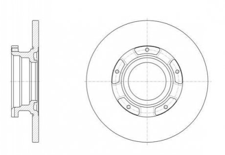 Тормозной диск Ford Transit ROADHOUSE 61566.00