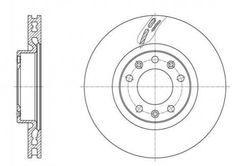 Тормозной диск Peugeot 308 ROADHOUSE 61583.10