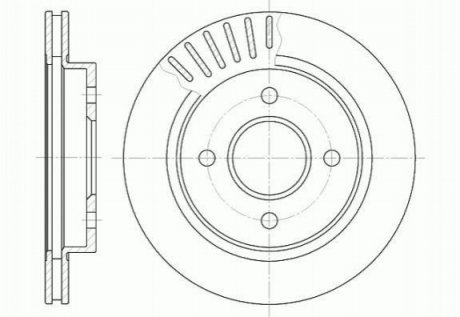 Тормозной диск Ford Scorpio, Mondeo ROADHOUSE 6160.10