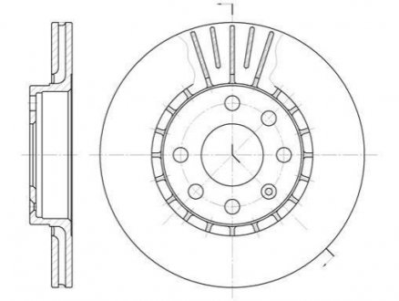 Тормозной диск Opel Vectra, Astra, Corsa ROADHOUSE 6174.10