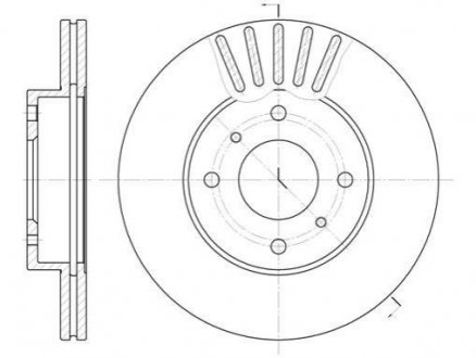 Тормозной диск Nissan Almera, Sunny ROADHOUSE 6179.10