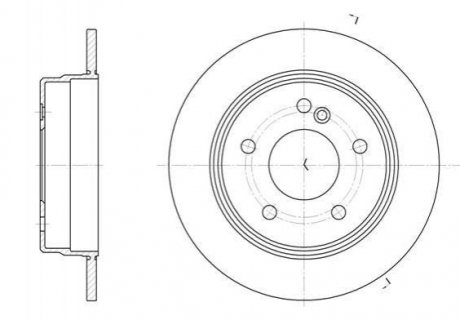 Тормозной диск Mercedes W124, C124, C207, C238, W202 ROADHOUSE 6193.00