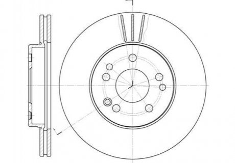 Тормозной диск Mercedes W124, S124, C124, C207, C238, A124, A207, A238 ROADHOUSE 6314.10