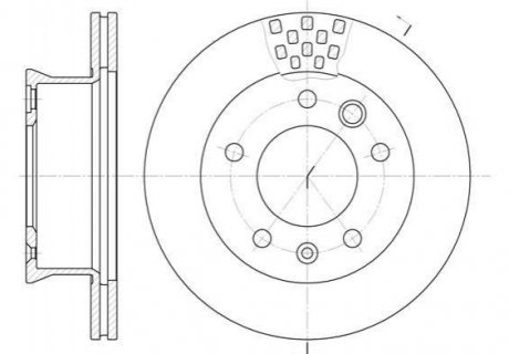 Купити Гальмівний диск Mercedes W901, W902, W903, Volkswagen LT, Mercedes W904, W906 ROADHOUSE 6461.10 (фото1) підбір по VIN коду, ціна 1551 грн.