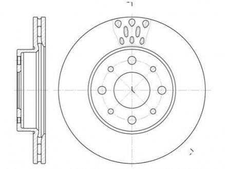 Купити Гальмівний диск Alfa Romeo 145, 146, Fiat Punto, Grande Punto, Doblo ROADHOUSE 6517.10 (фото1) підбір по VIN коду, ціна 955 грн.