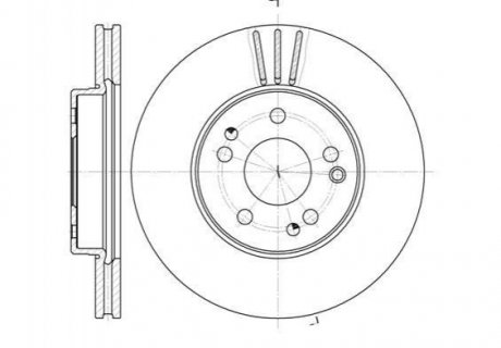 Тормозной диск Mercedes W124, A124, A207, A238, C124, C207, C238, S124 ROADHOUSE 6524.10