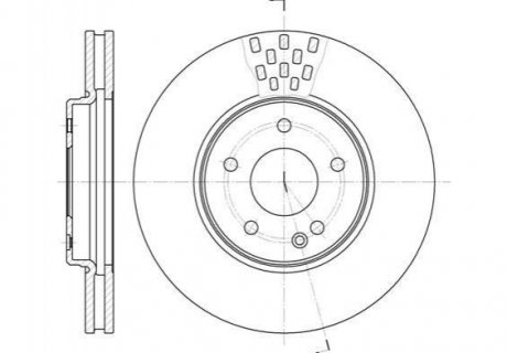 Купить Тормозной диск Mercedes W210, S210, CLK-Class, W203, S203 ROADHOUSE 6556.10 (фото1) подбор по VIN коду, цена 2110 грн.