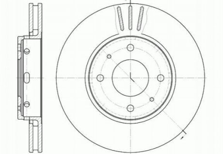 Купить Тормозной диск Mitsubishi Carisma, Volvo S40, V40 ROADHOUSE 6585.10 (фото1) подбор по VIN коду, цена 1594 грн.