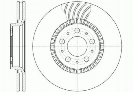 Тормозной диск Volvo V70, S80, XC70, S60 ROADHOUSE 6591.10