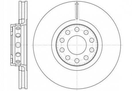 Купить Тормозной диск Audi 100, A8, A6, Volkswagen Passat, Audi A4 ROADHOUSE 6592.10 (фото1) подбор по VIN коду, цена 2765 грн.