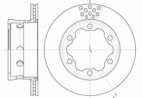 Купить Тормозной диск Volkswagen LT, Mercedes W904, W906 ROADHOUSE 6623.10 (фото1) подбор по VIN коду, цена 1932 грн.