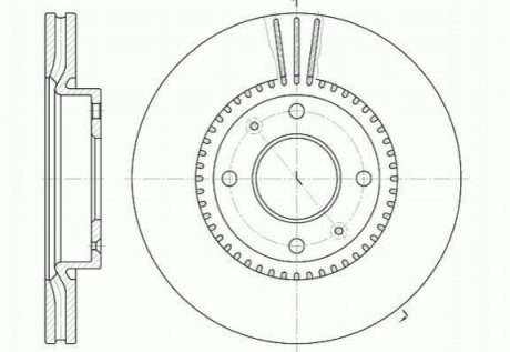 Тормозной диск Hyundai Elantra, Matrix ROADHOUSE 6668.10