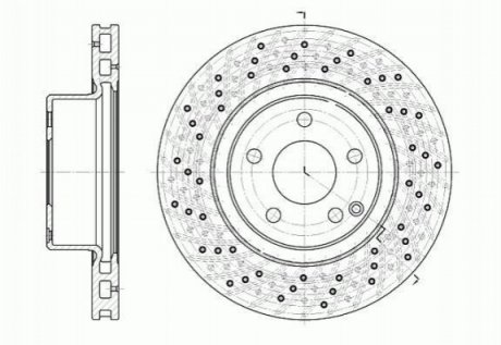 Тормозной диск Mercedes W220, C215 ROADHOUSE 6817.10