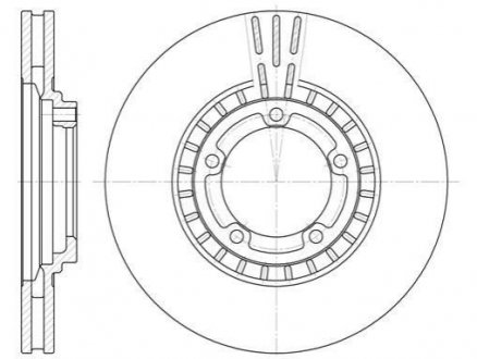 Тормозной диск Hyundai H-1, H100 ROADHOUSE 6884.10