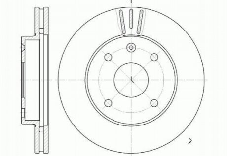 Купить Тормозной диск Chevrolet Lacetti, Tacuma, Evanda ROADHOUSE 6959.10 (фото1) подбор по VIN коду, цена 1256 грн.