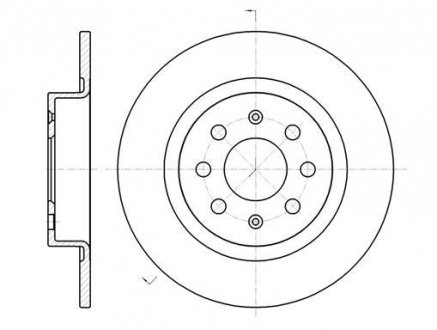 Тормозной диск Fiat Punto, Grande Punto, Opel Corsa ROADHOUSE 6983.00