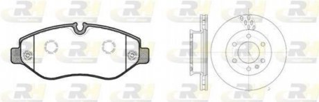 Гальмівний комплект (Диски RH 61034.10 + Колодки RH 21245.00) ROADHOUSE 81245.00