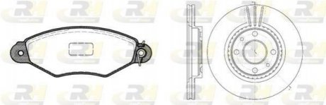 Гальмівний комплект (Диски RH 6144.10 + Колодки RH 2643.01) ROADHOUSE 8643.05