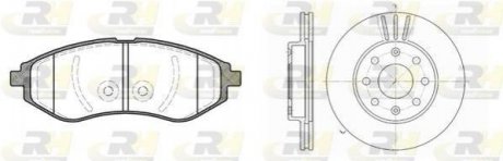 Купити Гальмівний комплект (Диски RH 6655.10 + Колодки RH 2986.00) Chevrolet Aveo ROADHOUSE 8986.00 (фото1) підбір по VIN коду, ціна 2792 грн.