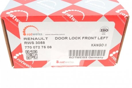 Замок дверей (передніх/L) Renault Kangoo 97-07 (електричний) ROTWEISS 7700727508
