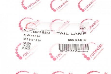 Купить Стекло фонаря Mercedes T1/T2, Opel Vivaro ROTWEISS rw54028 (фото1) подбор по VIN коду, цена 316 грн.
