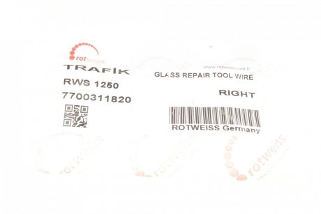 Ремкомплект склопідіймача Opel Vivaro/Renault Trafic II 01- (R) (7700311820) ROTWEISS rws1250