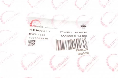 Трубка топливная (+груша) Renault Kangoo 1.5 dCi 09- ROTWEISS rws1509