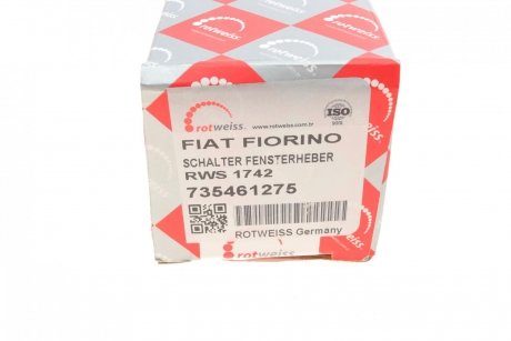 Кнопка склопідіймача Fiat Fiorino/Qubo 1.3D/1.4 CNG 07- Citroen Nemo, Peugeot Bipper ROTWEISS rws1742
