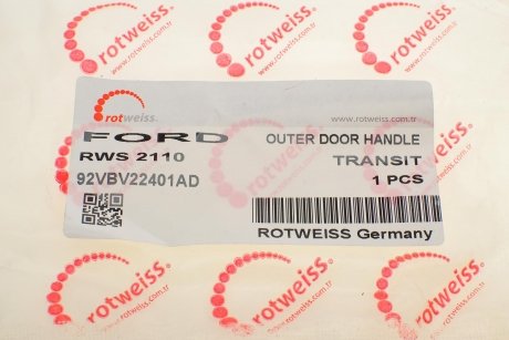 Ручка дверей (передніх/ззовні) (L) Ford Transit 86-00 Ford Transit ROTWEISS rws2110