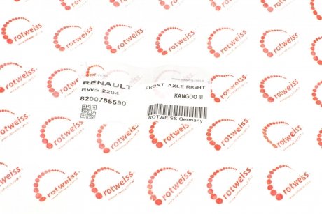 Купить Кулак поворотный Renault Kangoo ROTWEISS rws2204 (фото1) подбор по VIN коду, цена 2621 грн.