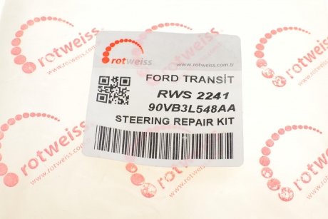 Купити Ремкомплект рейки рульової Ford Transit 92- (повний) Ford Transit ROTWEISS rws2241 (фото1) підбір по VIN коду, ціна 968 грн.