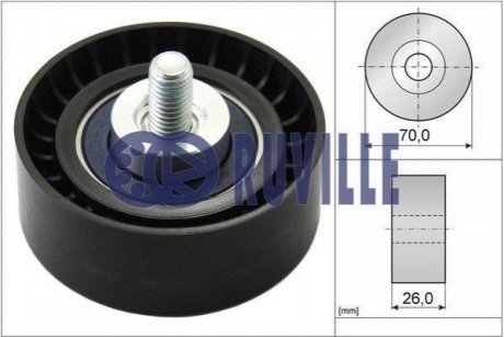 Ролик ГРМ обводной CITROEN C5 (DC_) 01-04, C5 (RC_) 04-н.в., C5 Break (DE_) 01-04, C5 Break (RE_) 04-н RUVILLE 55939