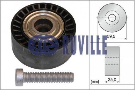 Купити Шків привідного паса Citroen Xsara, Peugeot 206, Citroen Berlingo, Peugeot 306, Citroen Jumpy, Peugeot Partner, Fiat Scudo, Peugeot Expert RUVILLE 55941 (фото1) підбір по VIN коду, ціна 705 грн.