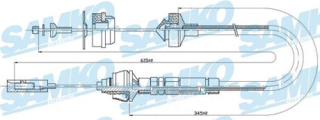 Трос зчеплення Citroen Xsara SAMKO c0025C