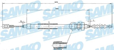 Трос зчеплення SAMKO c0095B