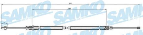 Трос зчеплення Citroen C4 SAMKO c0348B