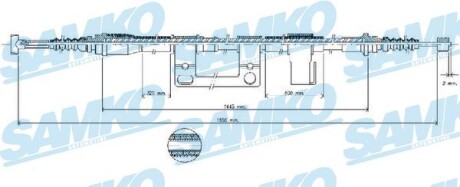 Трос зчеплення Mazda 626, Xedos 6 SAMKO c0396B