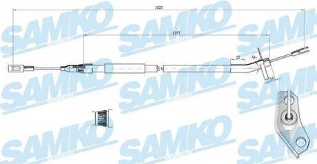 Трос зчеплення Volkswagen LT, Mercedes W904 SAMKO c0446B